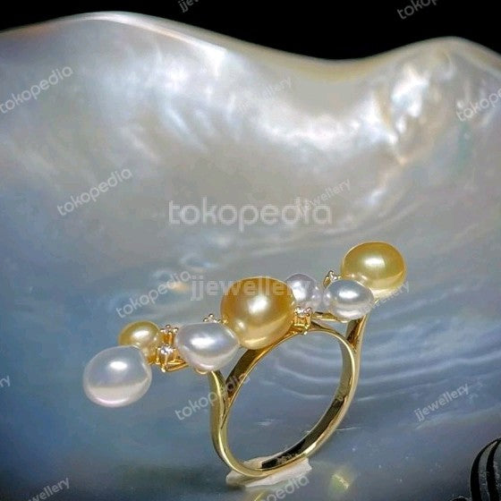 Balance Multi Colour Keshi South Sea Pearl Ring