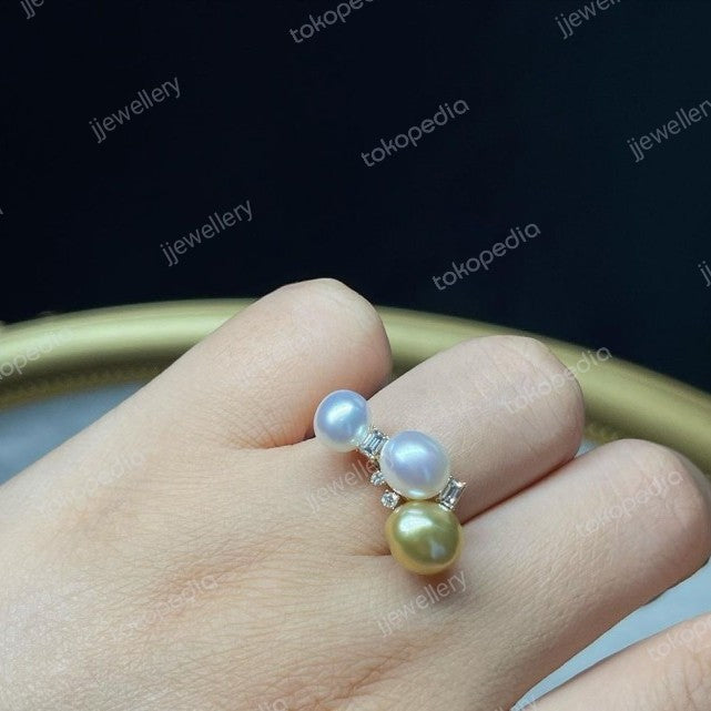 Super Quality South Sea Keshi Pearl Ring