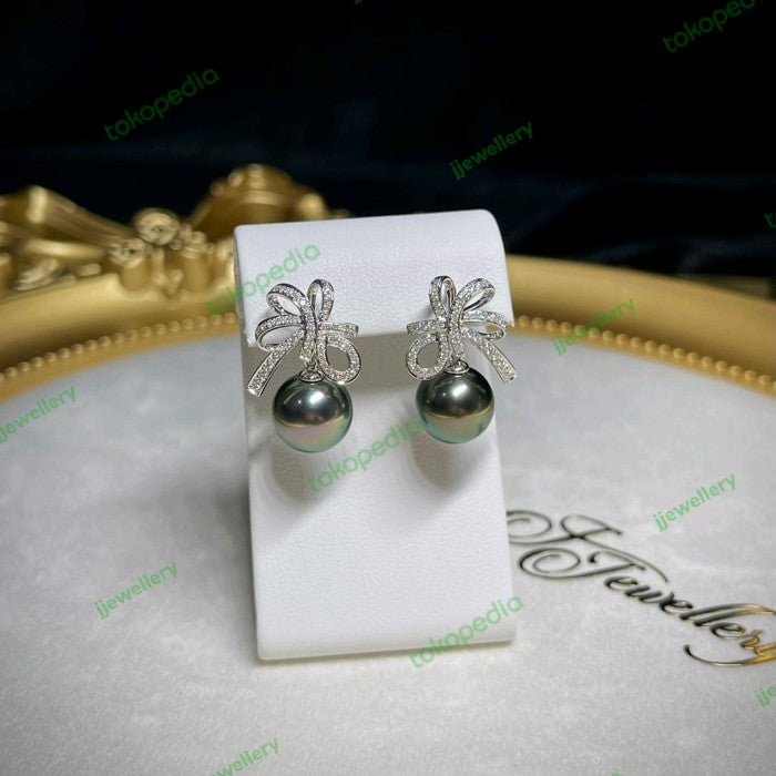 Bow Tahiti Pearl Earrings