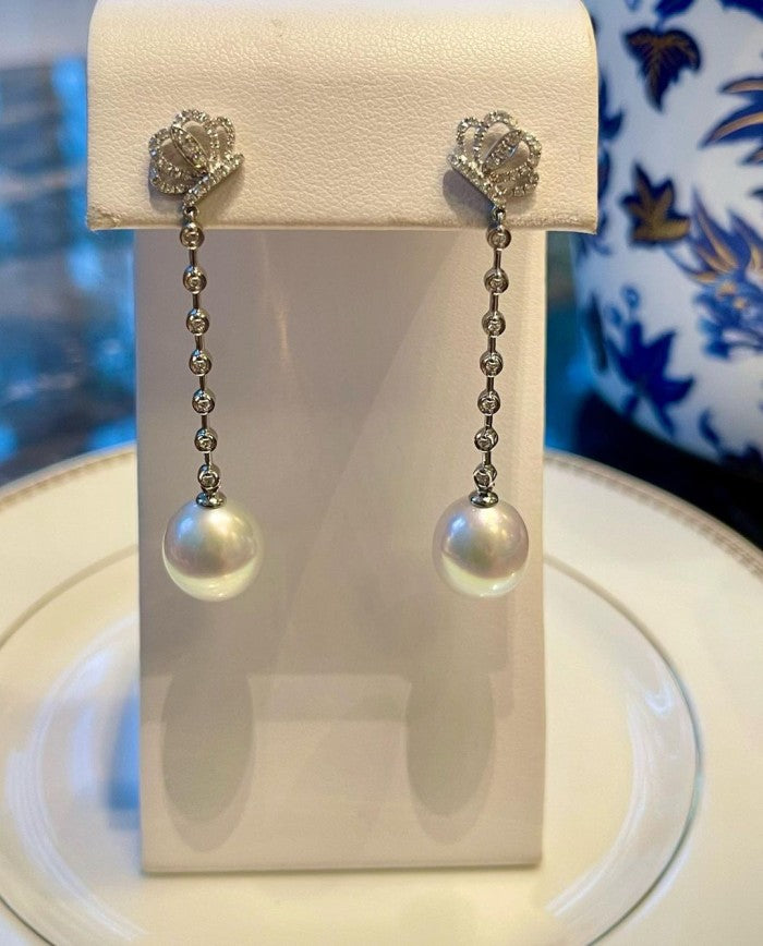 Crown South Sea Pearl Earrings