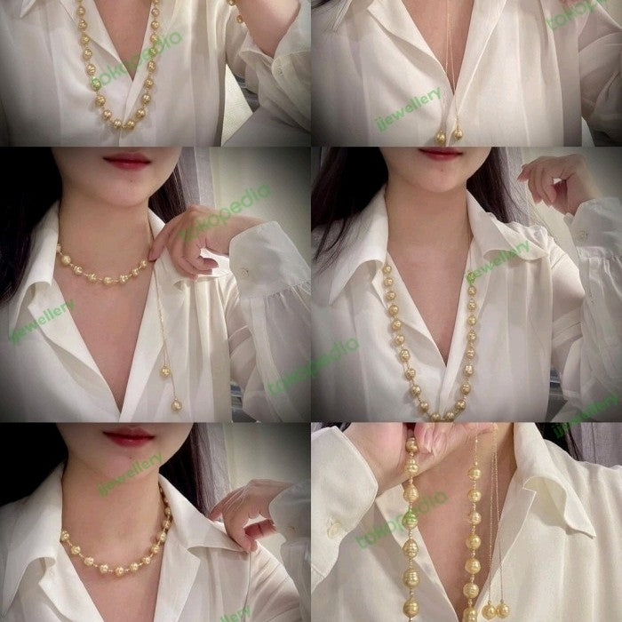 South Sea Pearl Necklace + Bracelet