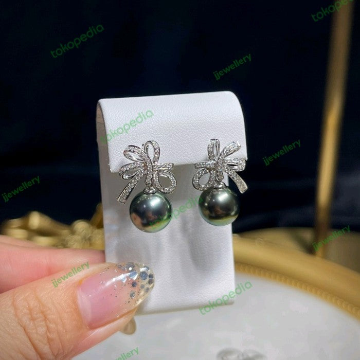 Bow Tahiti Pearl Earrings