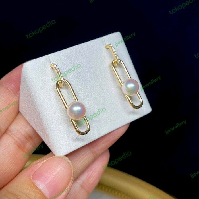 Unique Link Akoya Pearl Earrings