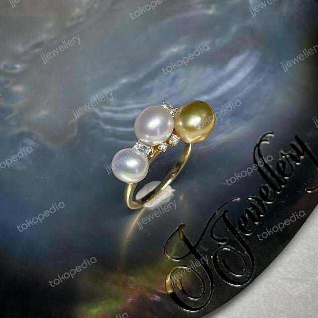 Super Quality South Sea Keshi Pearl Ring