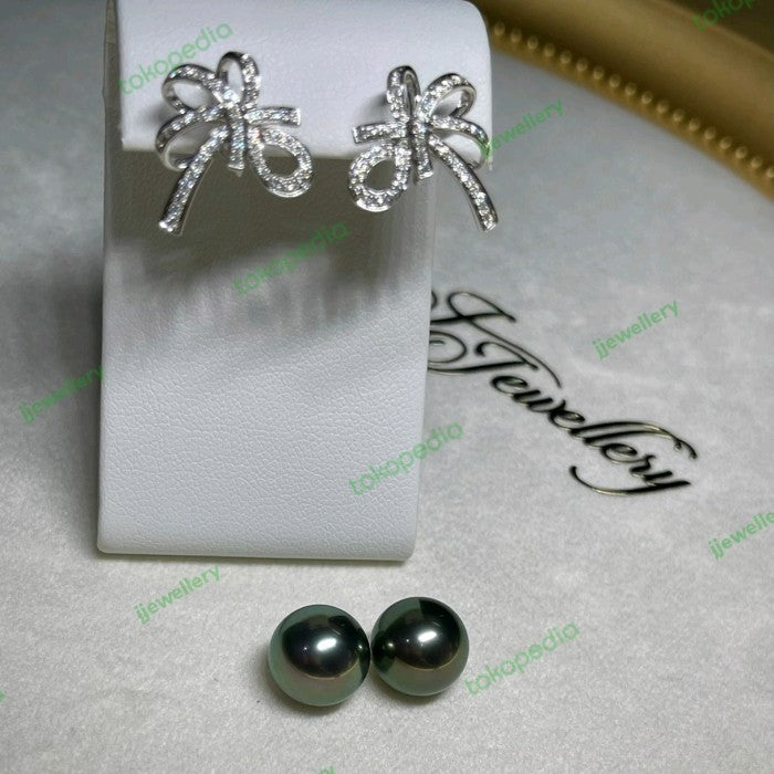 Bow Tahiti Pearl Earrings