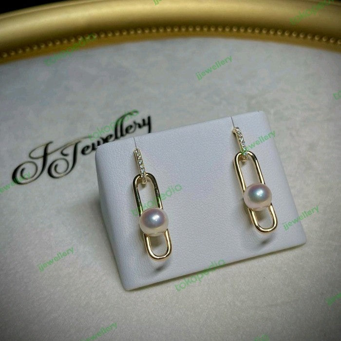 Unique Link Akoya Pearl Earrings