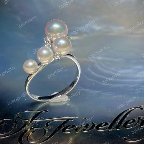 Bubble Akoya Pearl Ring