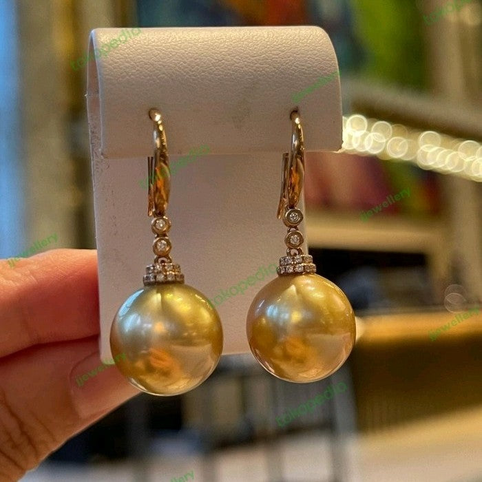 Vintage Dangle South Sea Pearl Earrings