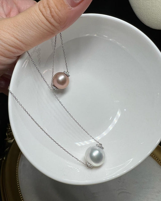 Simple White South Sea Pearl Necklace