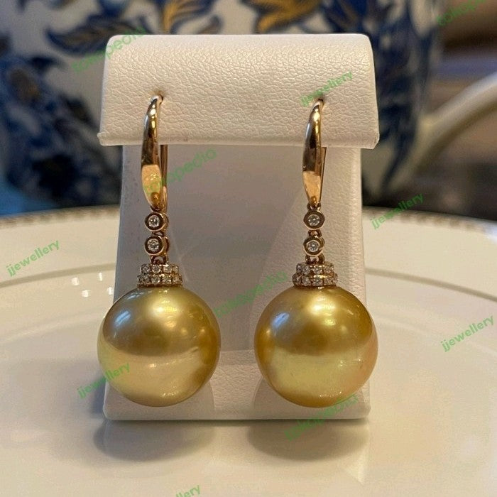 Vintage Dangle South Sea Pearl Earrings