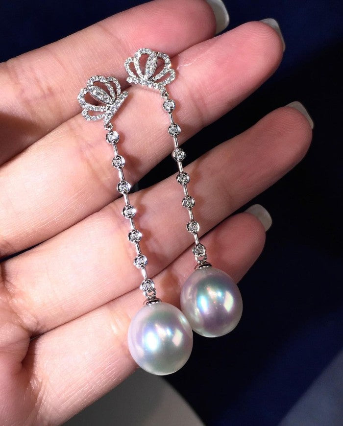 Crown South Sea Pearl Earrings