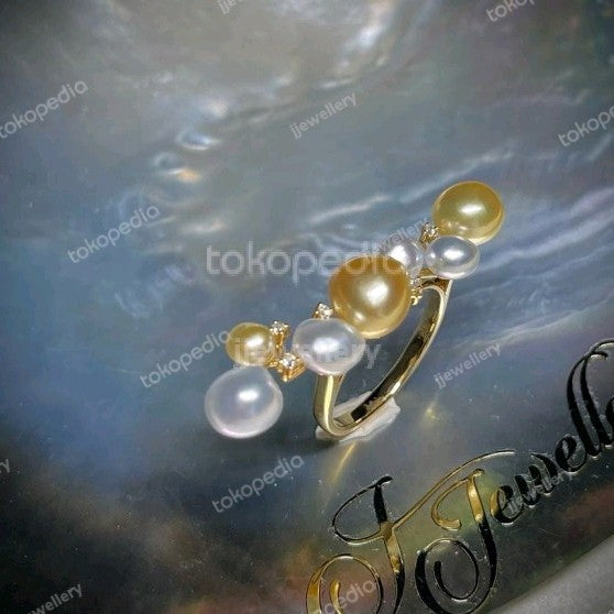 Balance Multi Colour Keshi South Sea Pearl Ring