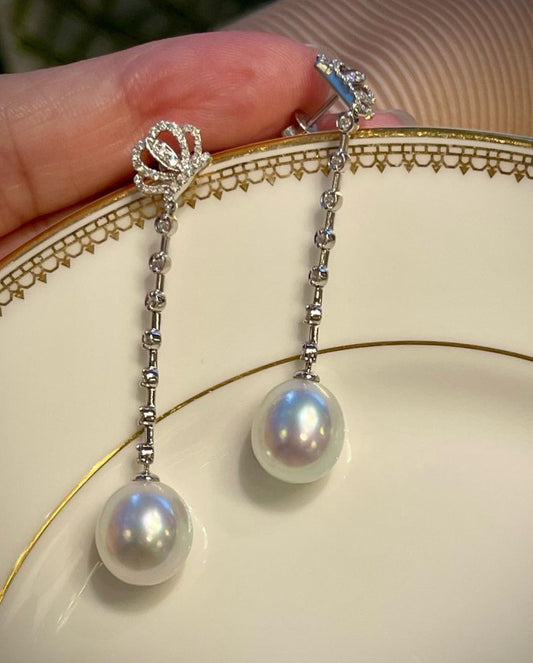 Crown South Sea Pearl Earrings