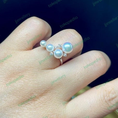 Bubble Akoya Pearl Ring